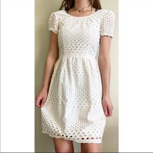 Biden white eyelet dress. Size 2